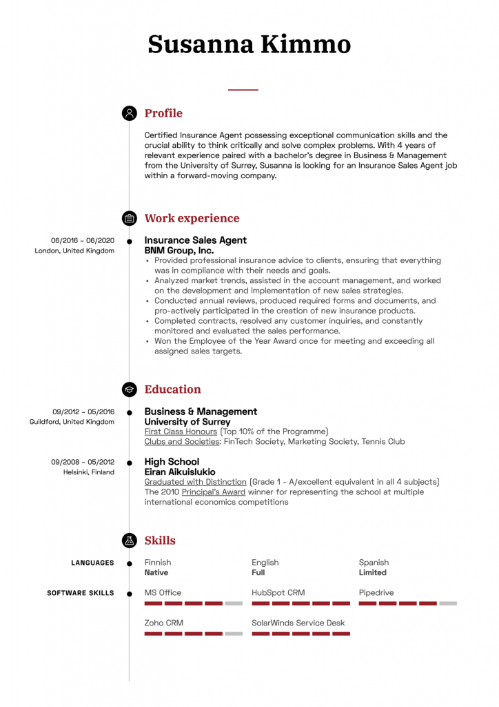 Professional Insurance Broker Resume Examples & Samples 2023